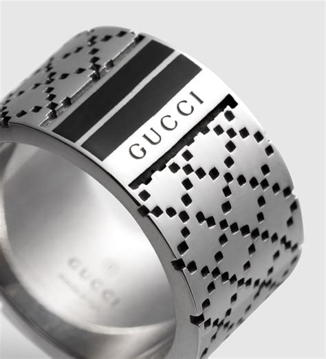 mens silver gucci ring|Gucci men's necklace silver.